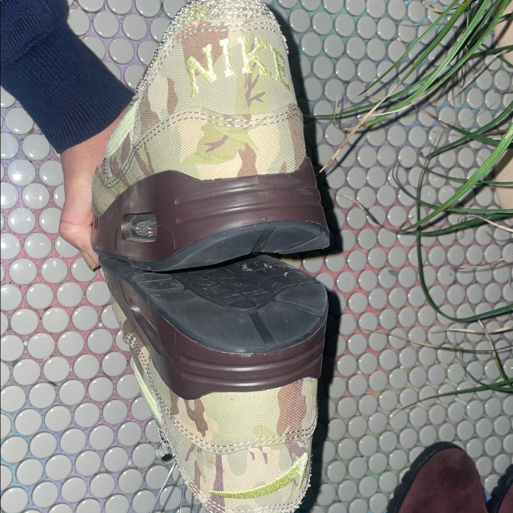 NikeAir Max 1 86 OG 'Camo Light Lemon Twist' Sz W8 (M6.5) Sz 1/2 down snug - Picture 13 of 15